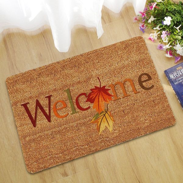 Custom Make Letters Print Entrance Welcome Mats Rubber Front Door