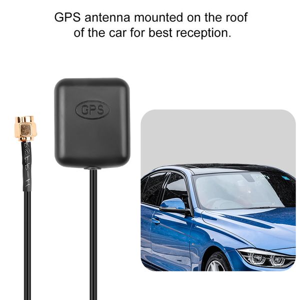 

3m sma car gps aerial navigation positioner antenna auto locator signal receiver 1575.42mhz black 5v for most cars