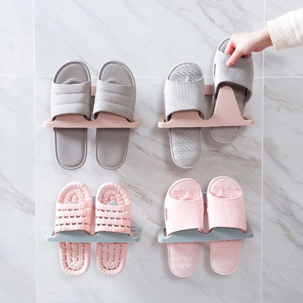 

practical slipper rack hook crochet wall hanger nail space saving organizer dragging shoe holder home accessories storage