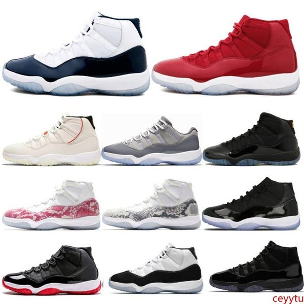 

11 11s concord high 45 xi women men basketball shoes cap gown prm heiress gym red chicago platinum tint sports sneakers with