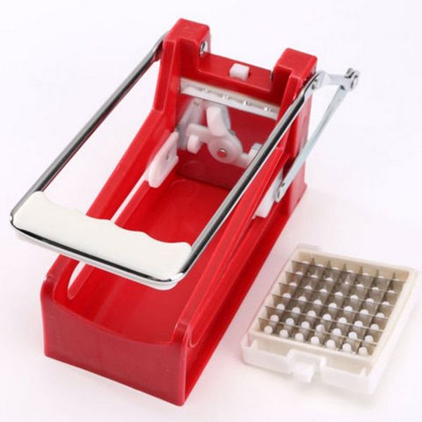 

new potato chips strip cutting machine maker slicer chopper 2 blades kitchen gadgets stainless steel french fries cutters manual french fry
