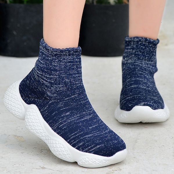 

kids sneakers sock high fashion girls running shoes children sport shoes comfortable knitted solid color girls walking