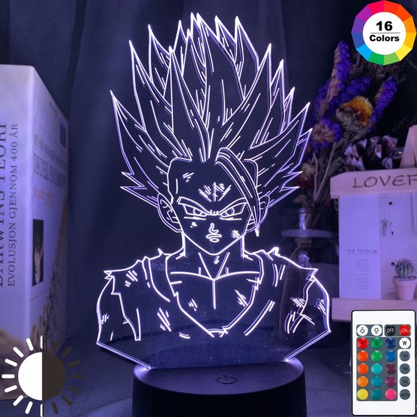 

3d lamp dragon ball z gohan figure child bedroom decor nightlight cool kids gift anime gadget led night light dragon ball