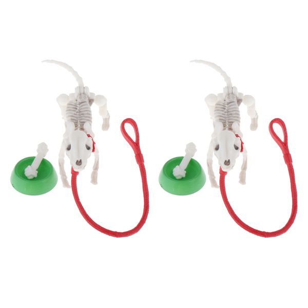 

2 набор dollhouse miniatures поза skeleton dogs bowl set halloween принадлежит