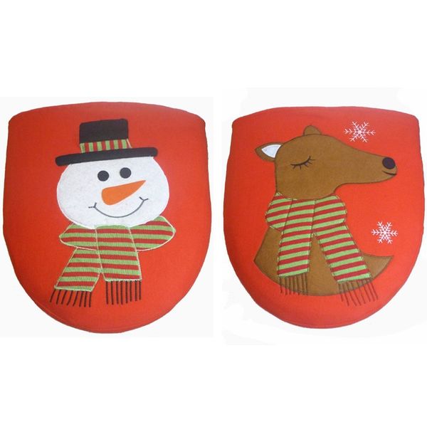 

christmas decorations toilet seat cover snowman elk toilet lid decor elf new year xmas christmas bathroom ornaments supplies toilet seats