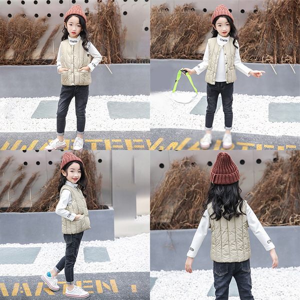 

children baby boys girls vest solid double sides jacket winter warm outerwear coats outfits newest, Blue