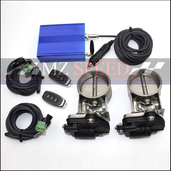 

car accessories exhaust control valve dual set w remote cutout control for 2.5" 63mm pipe 2 sets