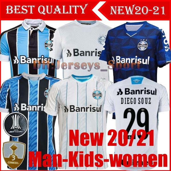 

2020 gremio soccer jersey 20 21 gremio miller luan douglas diego hailon home away third football shirts camisetas de futbol, Black;yellow