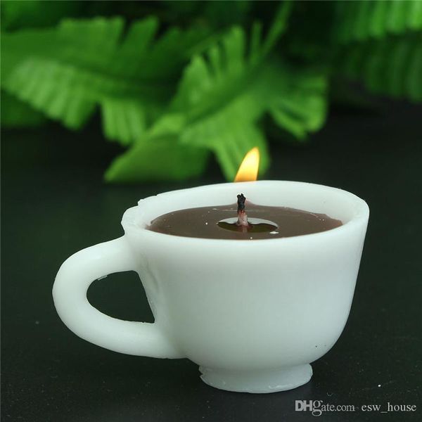 

1pcs coffee cup candle wax wedding event marriage anniversary tealight candle with holder romantic decoration candles