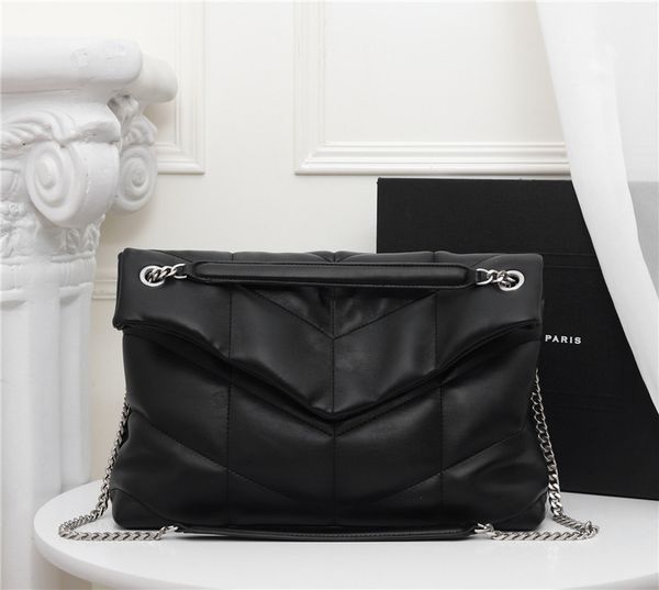 

french loulou small quilted women's bag new sheepskin quilted women's bag shoulder messenger fashion street shooting double chain