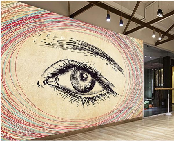 

3d murals wallpaper for living room simple nostalgic beauty wallpapers makeup background wall