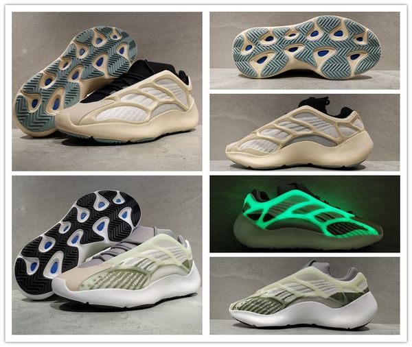 

2020 mens designer shoes azael 700 v3 running shoes for sale glows in the dark correct version kanye west womens designer shoes size 36-46
