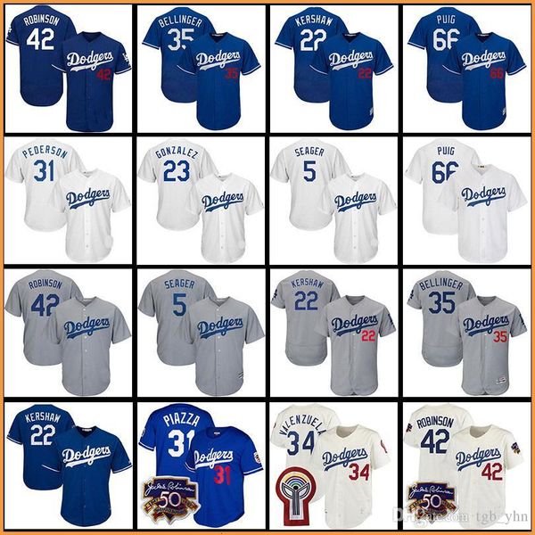

Los Angeles 22 Clayton Kershaw Dodgers Jersey 5 Corey Seager 35 Cody Bellinger 66 Yasiel Puig 10 Justin Turner 3 Chris Taylor 2019 cheap