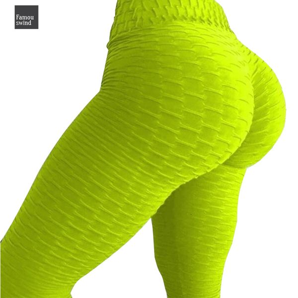 

push up текстурированные женщины леггинсы тренировки жаккардовые тонкий дышащий эластичный высокая комфортная голеностопного длина сексуальн, Black