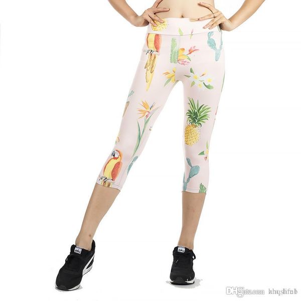 

женские брюки йога брюки колготки брюки женские танец с высокой талией активный капри с принтом с принтом принт обрезанные леггинсы skinny s, Black;white