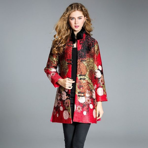 

clothes cotton-padded ancient fashion jacket winter coat women, Black