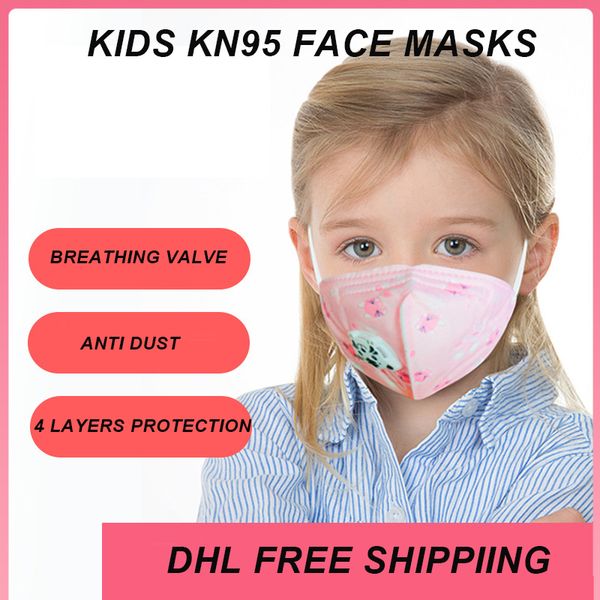 

kids n95 face masks dust kn95 masks 4 layers protective kn95 valve earloop disposable face mask
