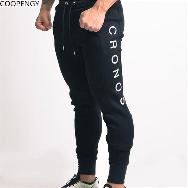 

men gyms pants cotton men's sporting workout fitness pants casual fashion sweatpants jogger pant skinny trousers, Black