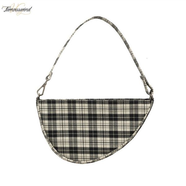 

fashion vintage women bag canvas plaid saddle bag shoulder female handbag girl bolsas lady bag tote fashion bags