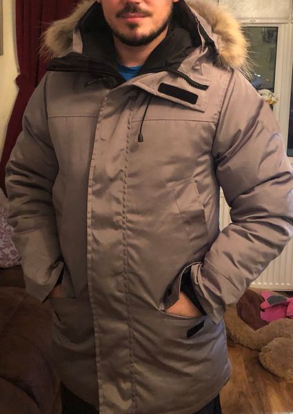 

оптовые зимний мех вниз куртка мужской jassen пальто большой верхняя одежда меха с капюшоном мех манто канада вниз пальто куртка пасечник де, Black