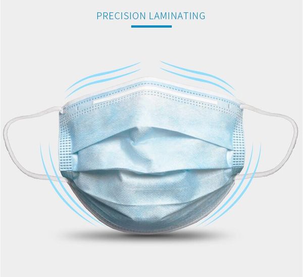 

500шт маска для лица одноразовая ушная раковина с meltblown