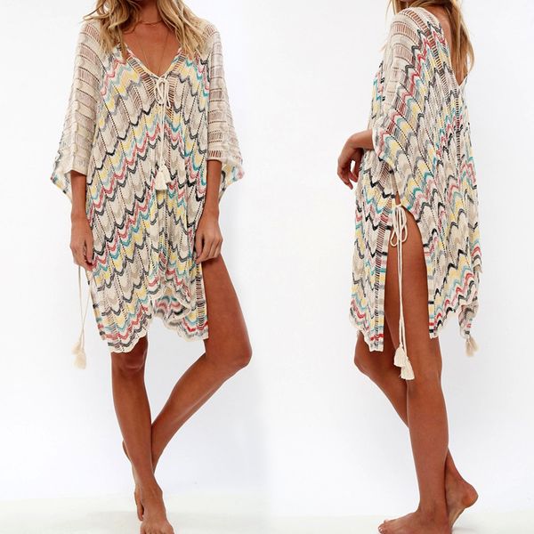 

oversize crochet beach dress cover up sarong kaftan beach tunic plage bathing suit cover ups pareo bikini up #q870, Blue;gray