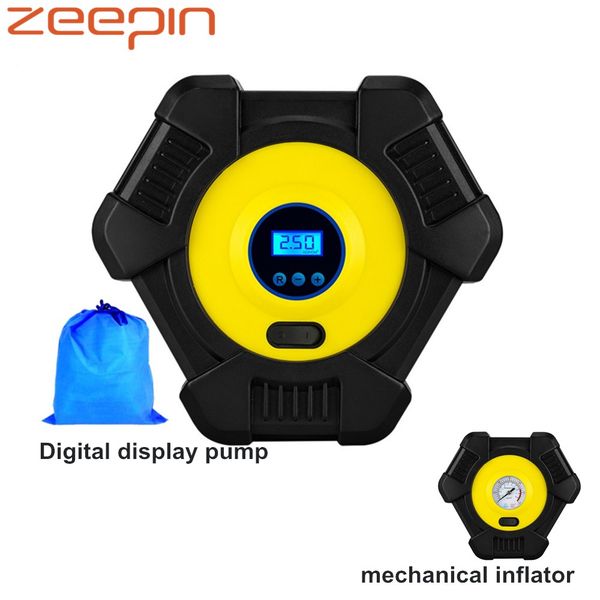 

zeepin inflatable pump portable 12v 120w inflator auto digital mechanical car tyre air pump