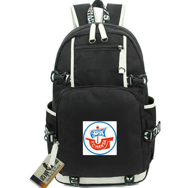 

dkb arena backpack fc rostock hansa club day pack 1965 football school bag soccer packsack computer rucksack sport schoolbag outdoor daypack