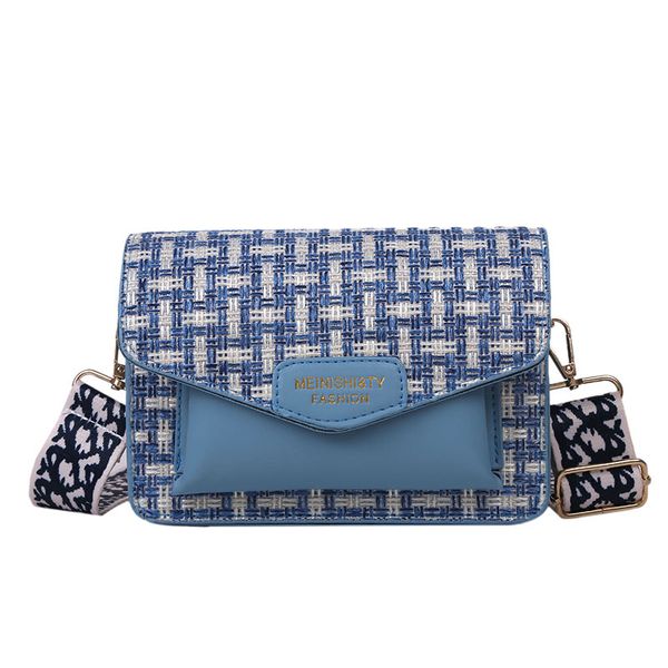 

2020 плетение лоскутное pu кожаный модельер малый сумки на ремне женщины женщины креста тела телефон кошельки сумки широкий ремень