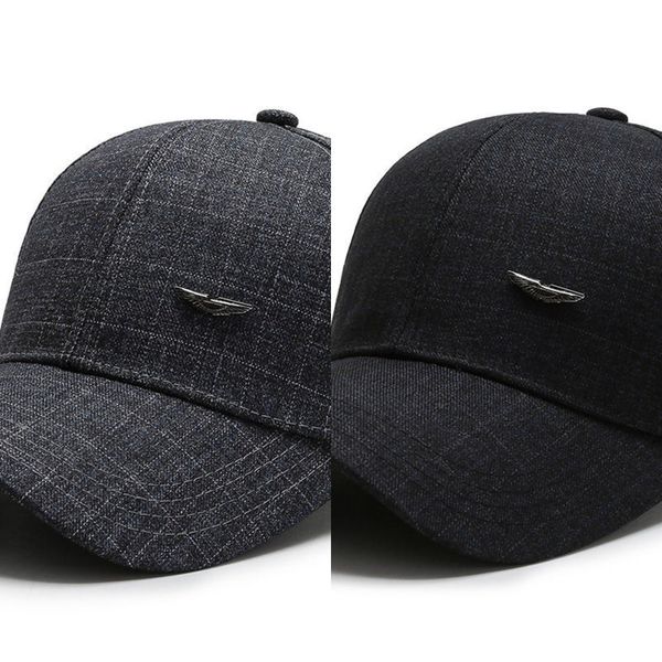 

men's designer middle-aged and elderly outdoor leisure baseball cap simple fashion old sun hat, Blue;gray