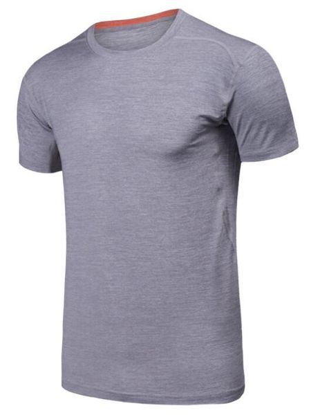 

2019 men's tight clothes running short-sleeved quick-drying t-shirt 126, Black;blue