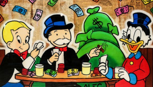 

alec монополия картина маслом на холсте urban art decor wall poker gang home decor расписанную hd печати wall art canvas картинки 191029