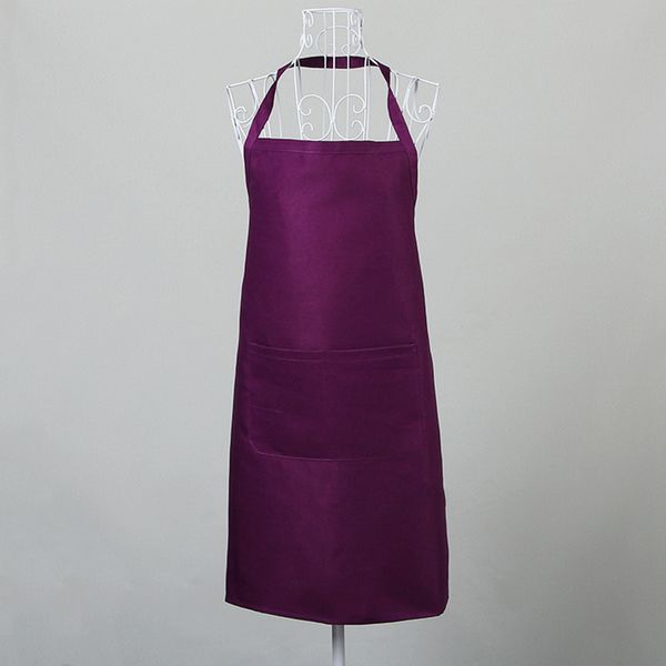 

new bib apron washable polyester 2 pockets kitchen pinafore waiter chef