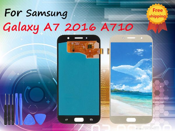 

super oled display for samsung galaxy a710 a710f a710m a7100 lcd display digitizer for samsung a7 2016 touch screen