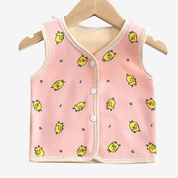 

2019 spring girls vests children's cotton winter warm vest baby girls waistcoat print vest outerwear boys, Blue