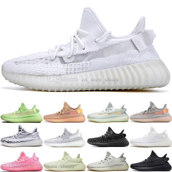 

with box kanye west clay v2 static reflective glow in the dark mens running shoes hyperspace true form sport designer sneakers