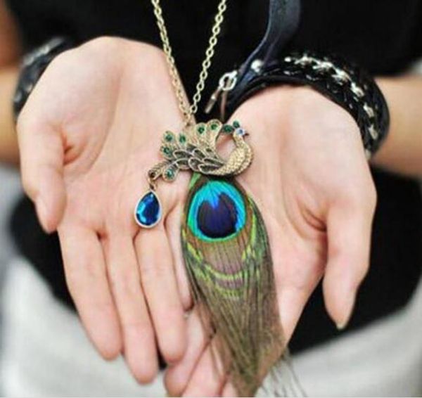 

fully jewelled peacock necklace stylish phoenix sweater chain ornament christmas new year birthday for girls female wl1117, Silver