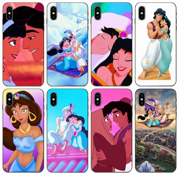 

[tongtrade] painting aladdin and princess case for iphone 11 pro max x xr xs 8 7 6s 5s plus galaxy a20 a20e a20s honor 4c 5a 5c htc u11 case
