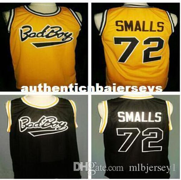 

notorious big #72 biggie smalls bad boy jerseys yellow black or customize any number men's stitched embroidery jerseys, Black;blue