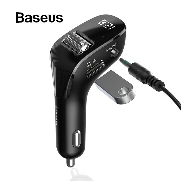 

baseus car bluetooth 5.0 fm transmitter auto wireless handscar kit aux mp3 player 3a dual usb charger fm transmiter