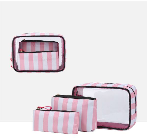 

factory direct vs portable pvc cosmetics bag kits in 3pcs outdoor waterproof stylish makeup bags set supplying travel size dhl ship