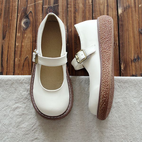 

2020 spring and summer new harajuku flat shoes mori retro literary women's shoes small fresh flat, Black