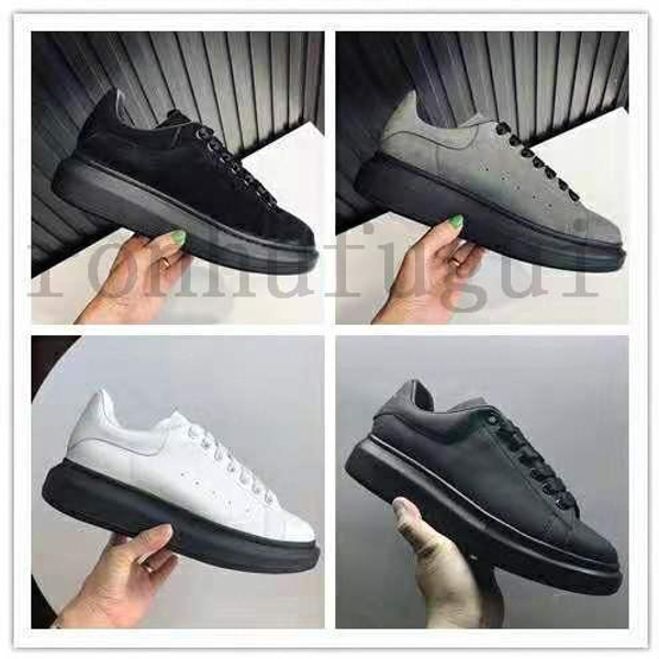 

velvet black men женщин с александр коробка mcqueens chaussures красивая платформа повседневный кроссовок solid colors платье shoese721 #