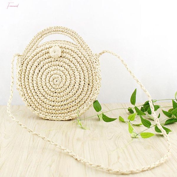 

new straw bag womens boho style fashion shoulder bag hand woven lower body rattan beach bag