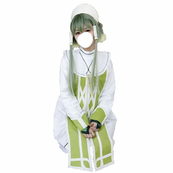 

tales of the abyss ion new uniform cos clothing cosplay costume with hair accessory, Black