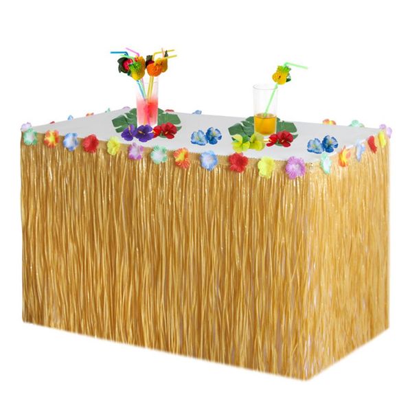 

hawaiian table skirt decoration set honeycomb pineapple small umbrella fruit straw combination hula festival party decoration