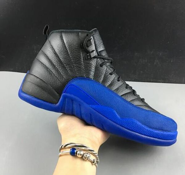 

new 12 xii game blue black 12s low men basketball shoes sports designer sneakers outdoor trainers 2019 size 7-13