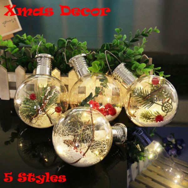 

Solar Ball Shaped LED Light Hanging Pendant Lamp Christmas Tree Decor Home Bulb