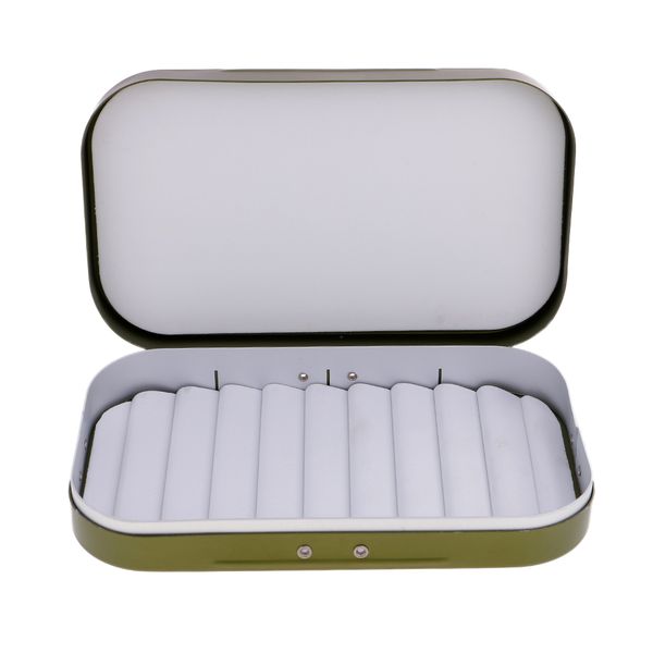 

aluminum alloy fly fishing box foam insert flies hooks lures baits fly box