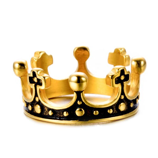 

luxury king crown jewelry rings lord titanium steel lover god crucifix casting ring party wedding engagement gifts ing, Silver